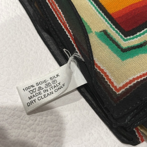 NWB Christian Dior 2000’s Silk Scarf Carre Aztec Multicolor Vintage - Picture 5 of 6